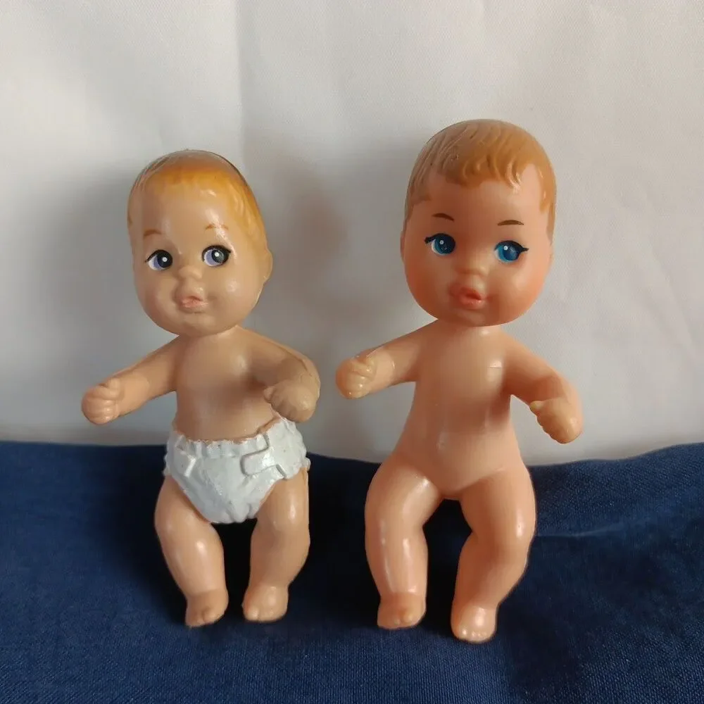 Mattel Barbie and Friends Baby Newborn Vintage Molded Hair Diaper Replacements